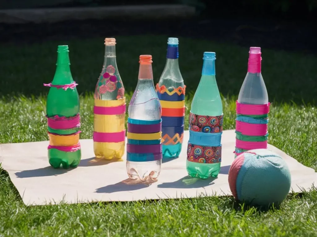 Eco friendly game Recycled Bottle Bowling  