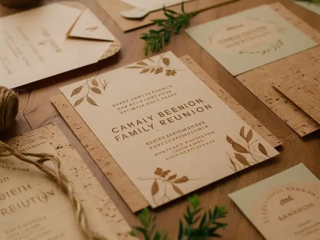 bamboo paper cork invitation