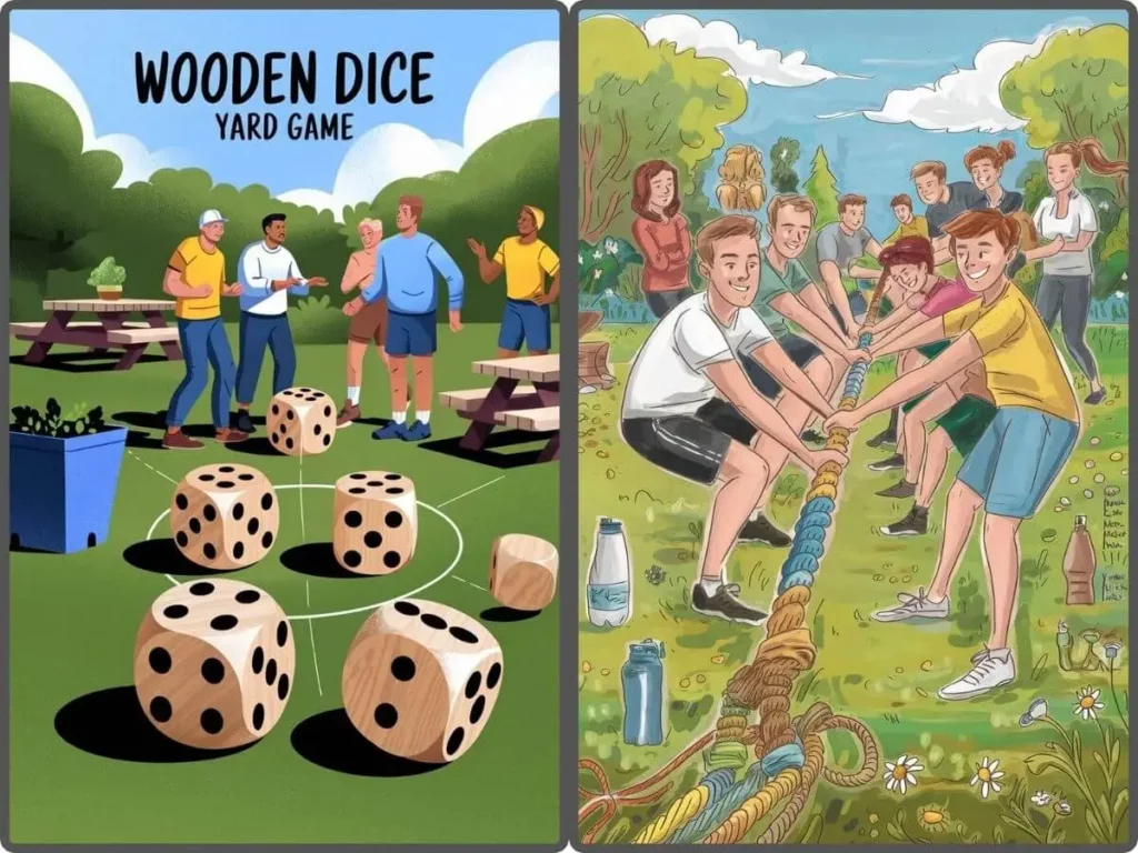 eco friendly games ideas Wooden Yard Dice