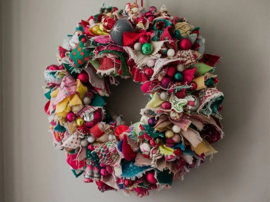 Upcycled fabric Wreaths