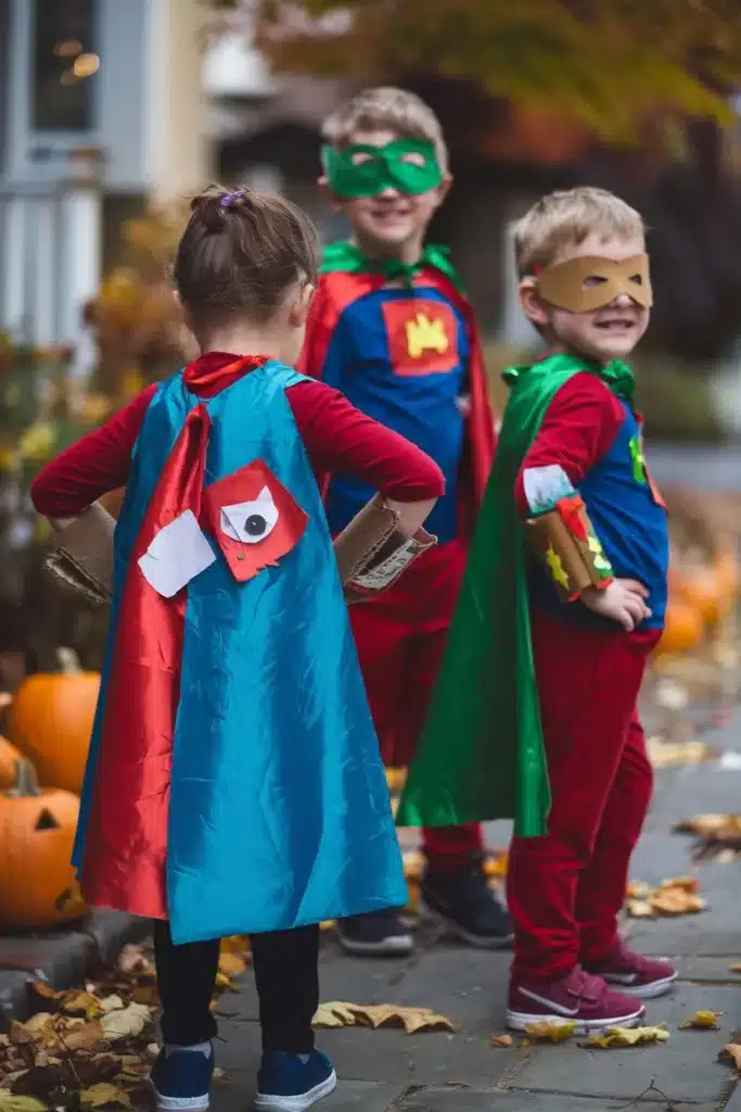 Halloween superhero costumes from old clothes