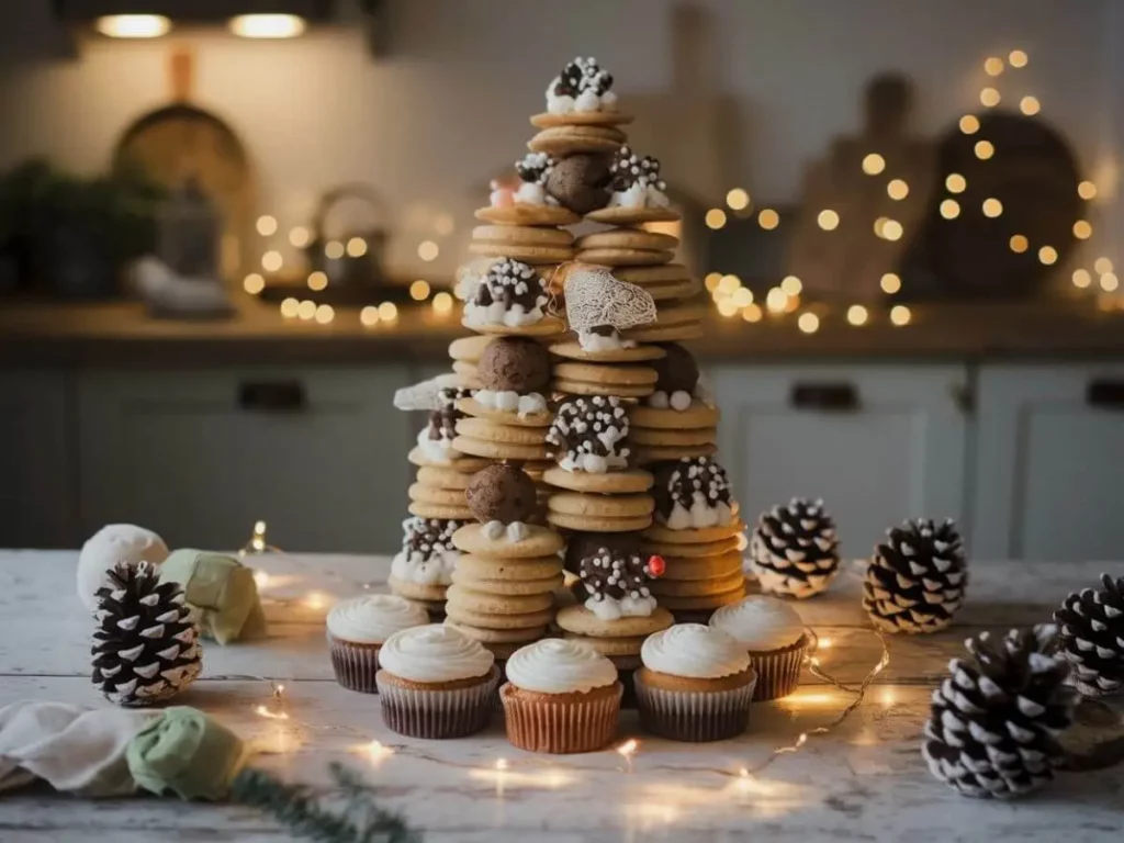 Edible Stack cookies or cupcakes Christmas Tree